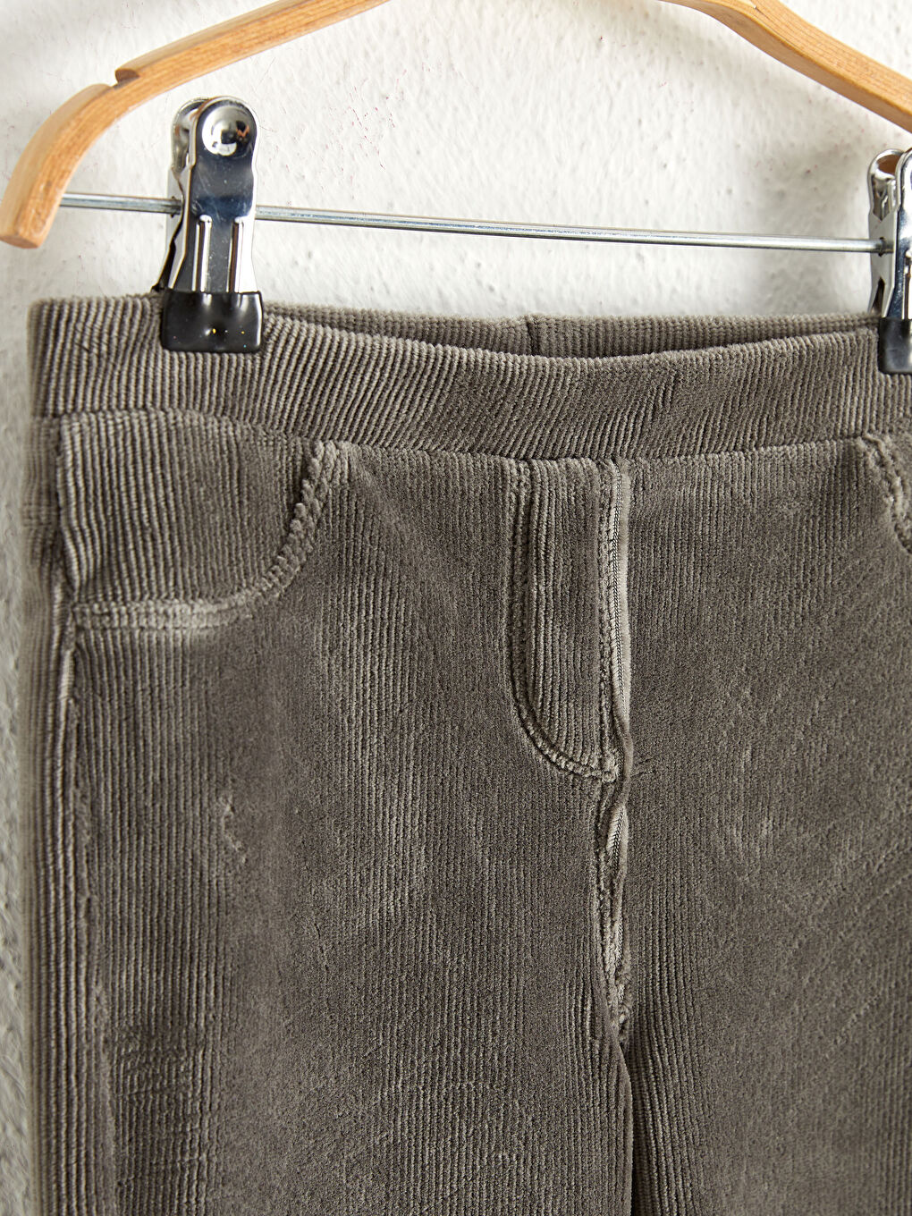 Collants Longs Basiques en Velours pour Fille à Taille Élastique-4