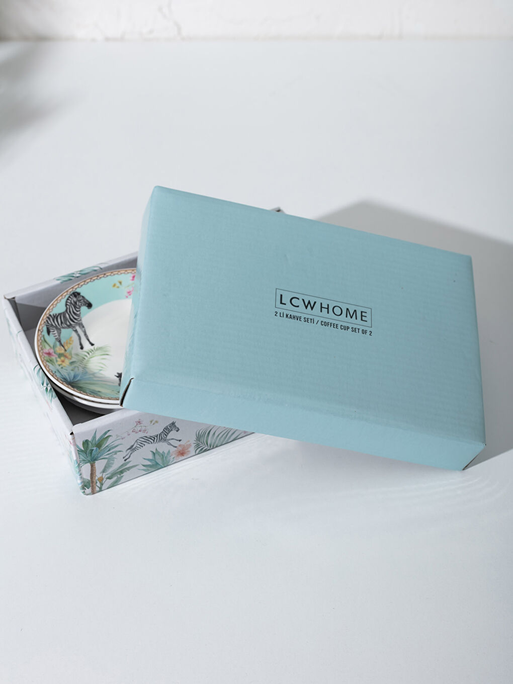 Karışık Zebra Baskılı Porselen Fincan Seti 2'li-1