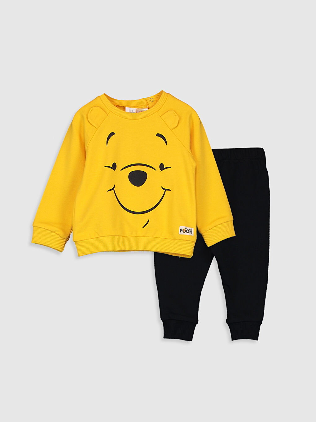 Sarı Erkek Bebek Winnie The Pooh Baskılı Takım