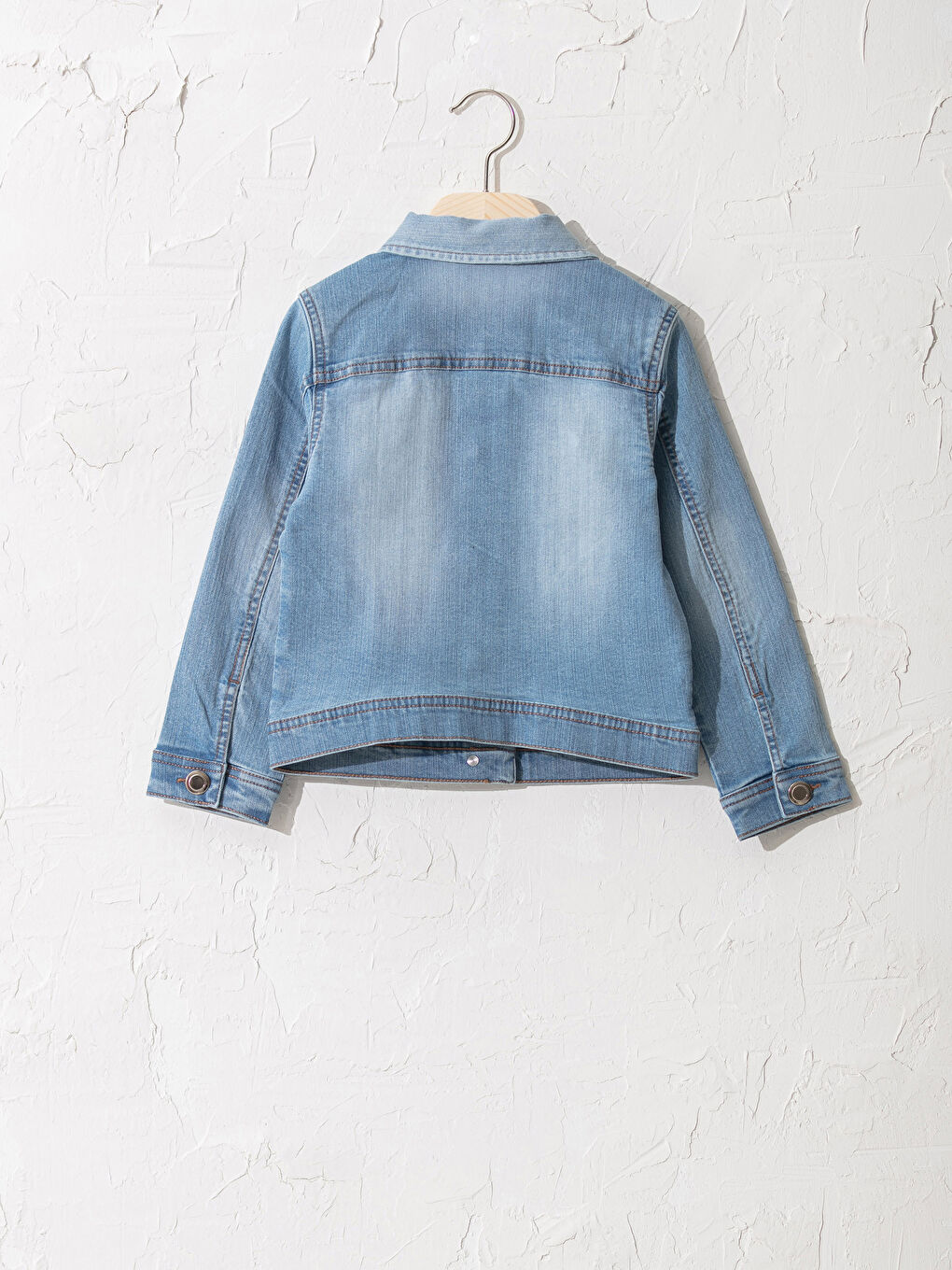 Long Sleeve Girl Jean Jacket-1