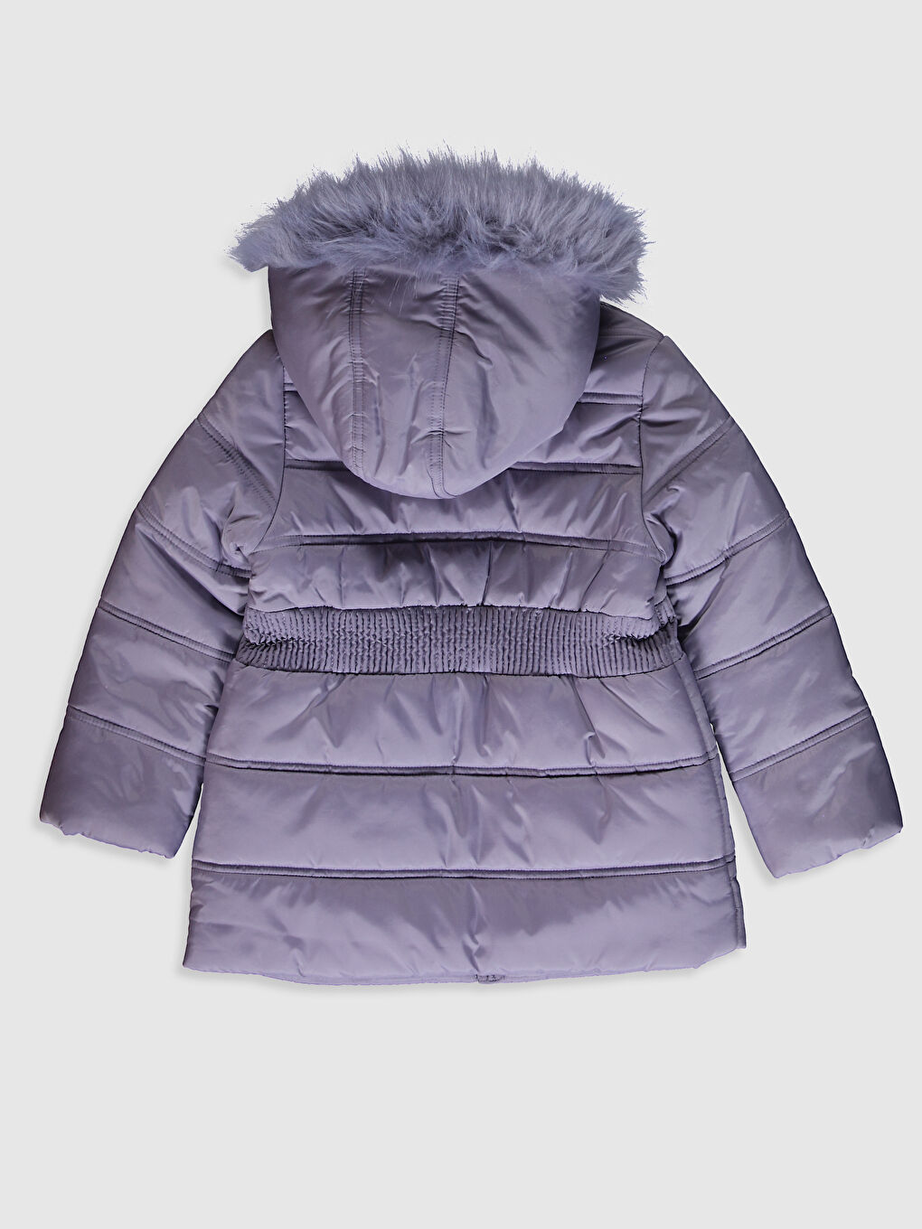 Қыз түкті капюшонды пальто-1