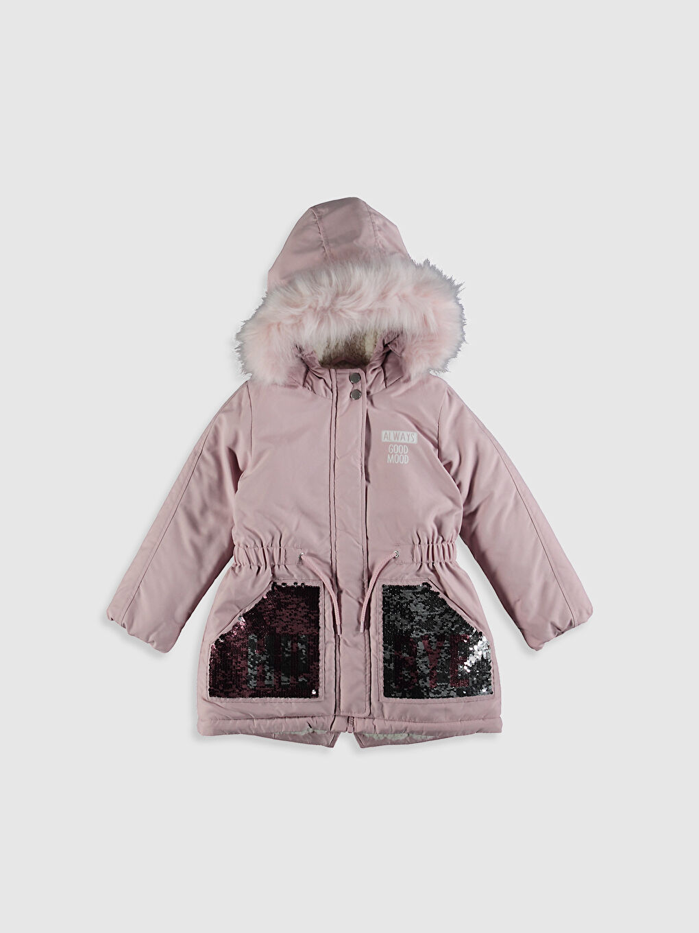 Girl's Heavy Coat with Hood
