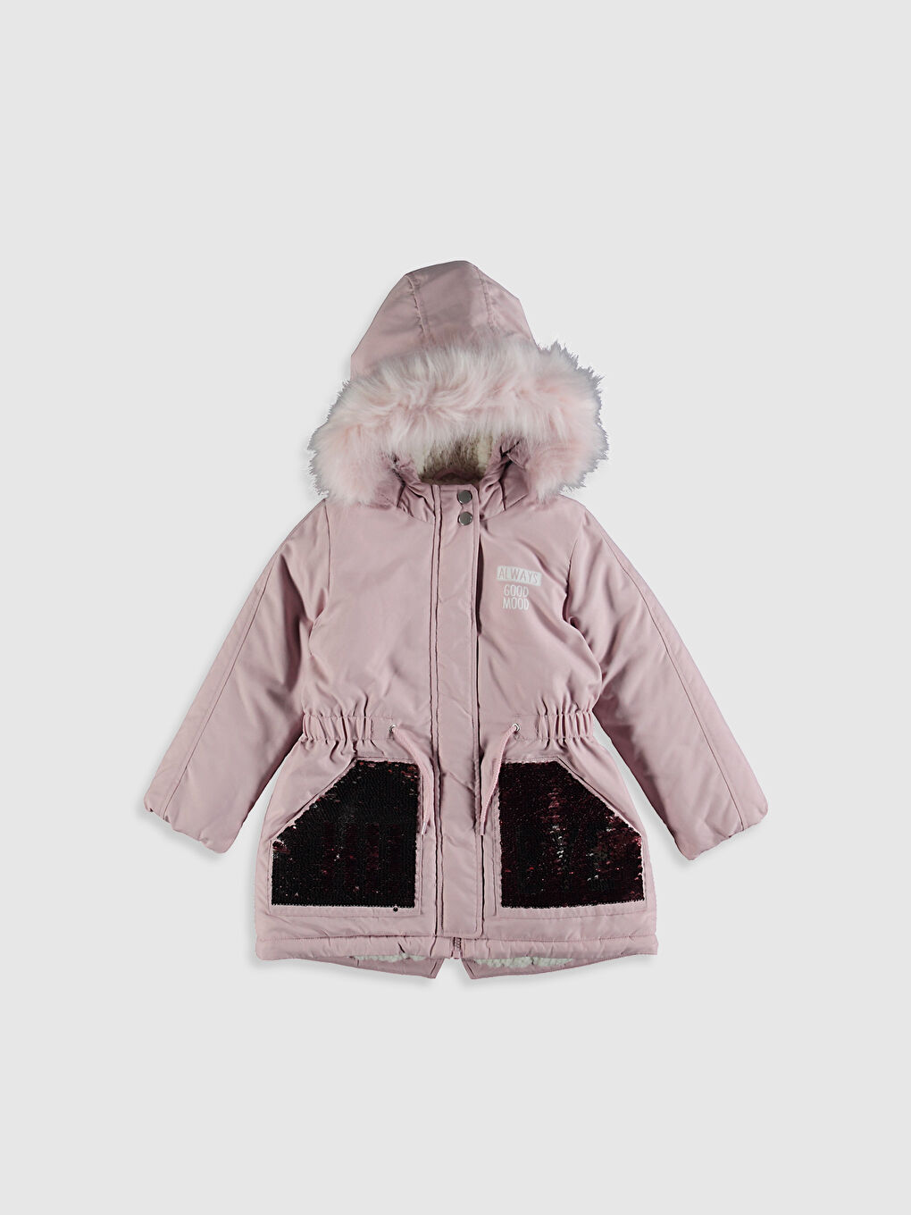 Girl's Heavy Coat with Hood-1