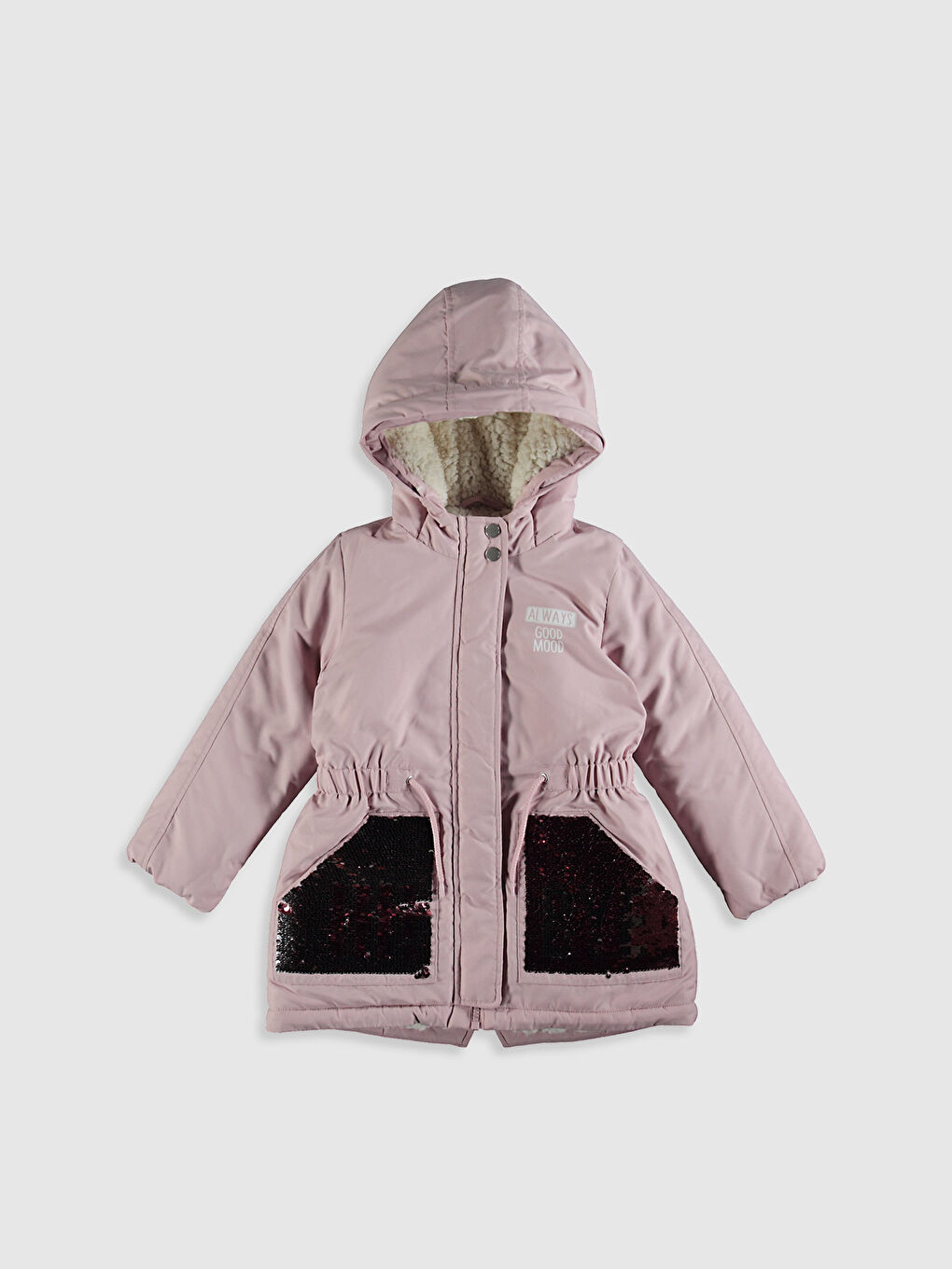 Girl's Heavy Coat with Hood-2
