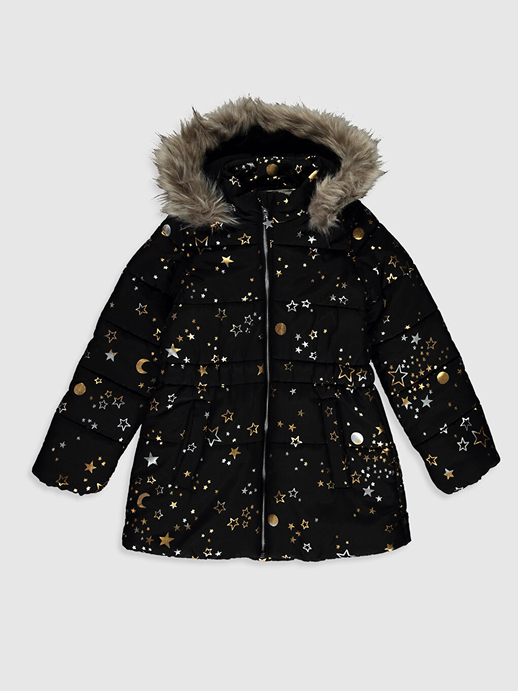 Пальто Для Девочек С Принтом И Капюшоном С Перьями