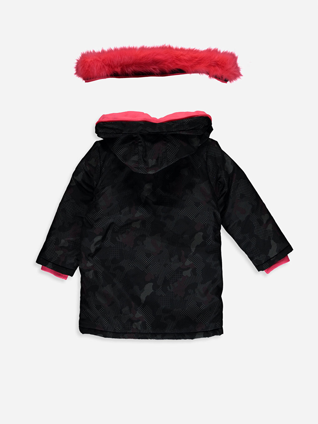 Girl Feather Hooded Coat-1