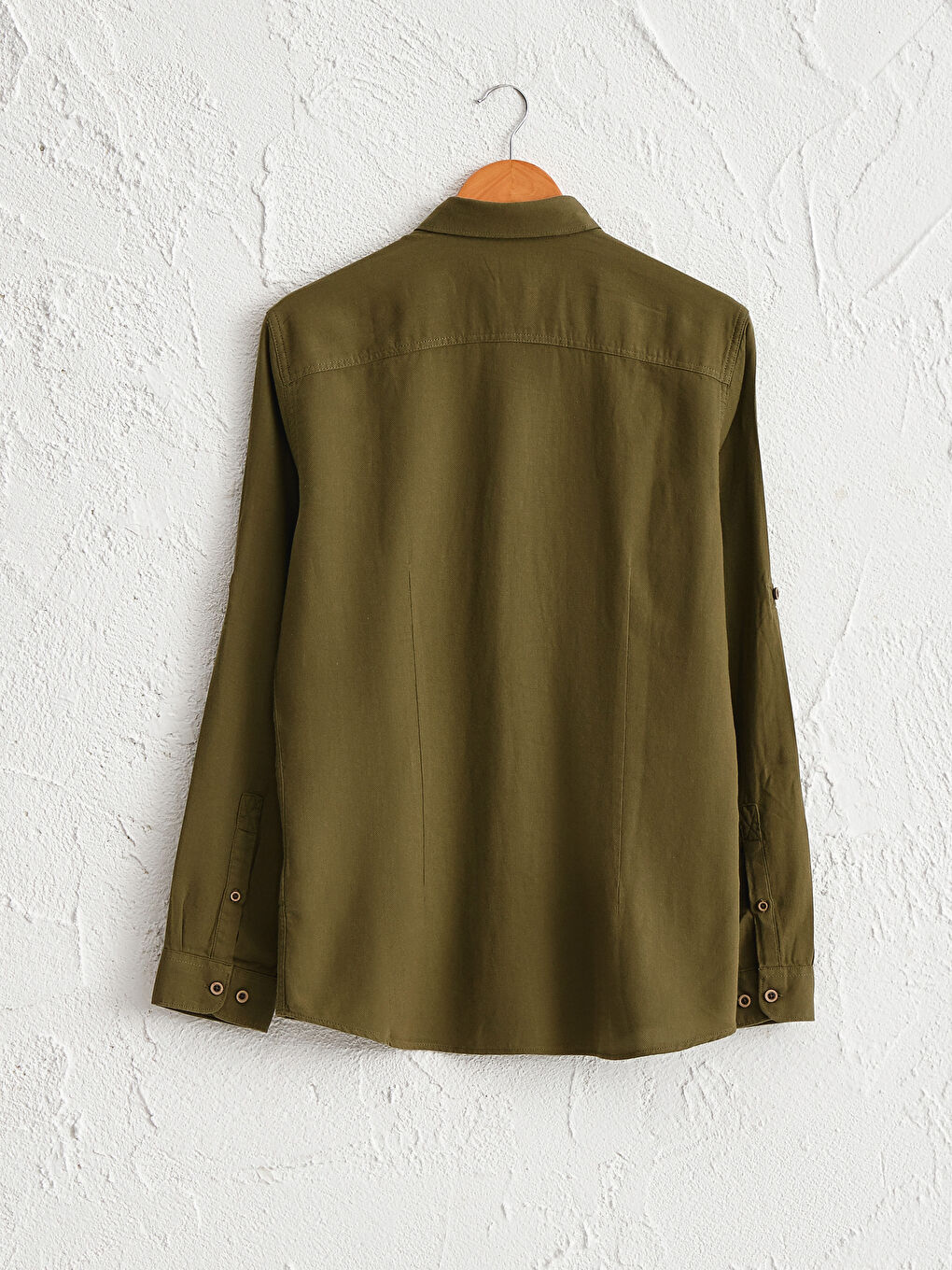 Extra Slim Fit Long Sleeve Gabardine Shirt-2