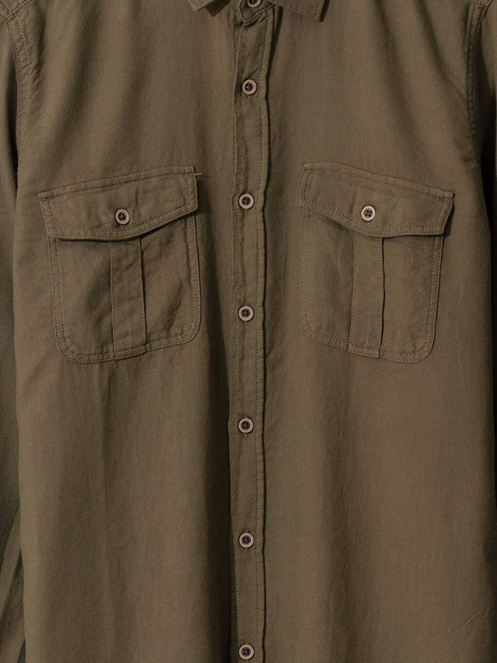 Extra Slim Fit Long Sleeve Gabardine Shirt-5