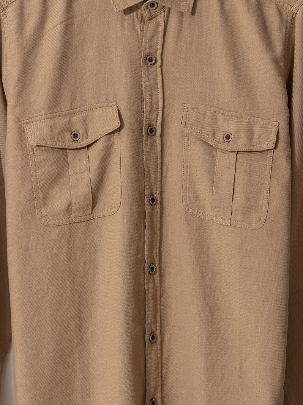 Extra Slim Fit Long Sleeve Gabardine Shirt-2