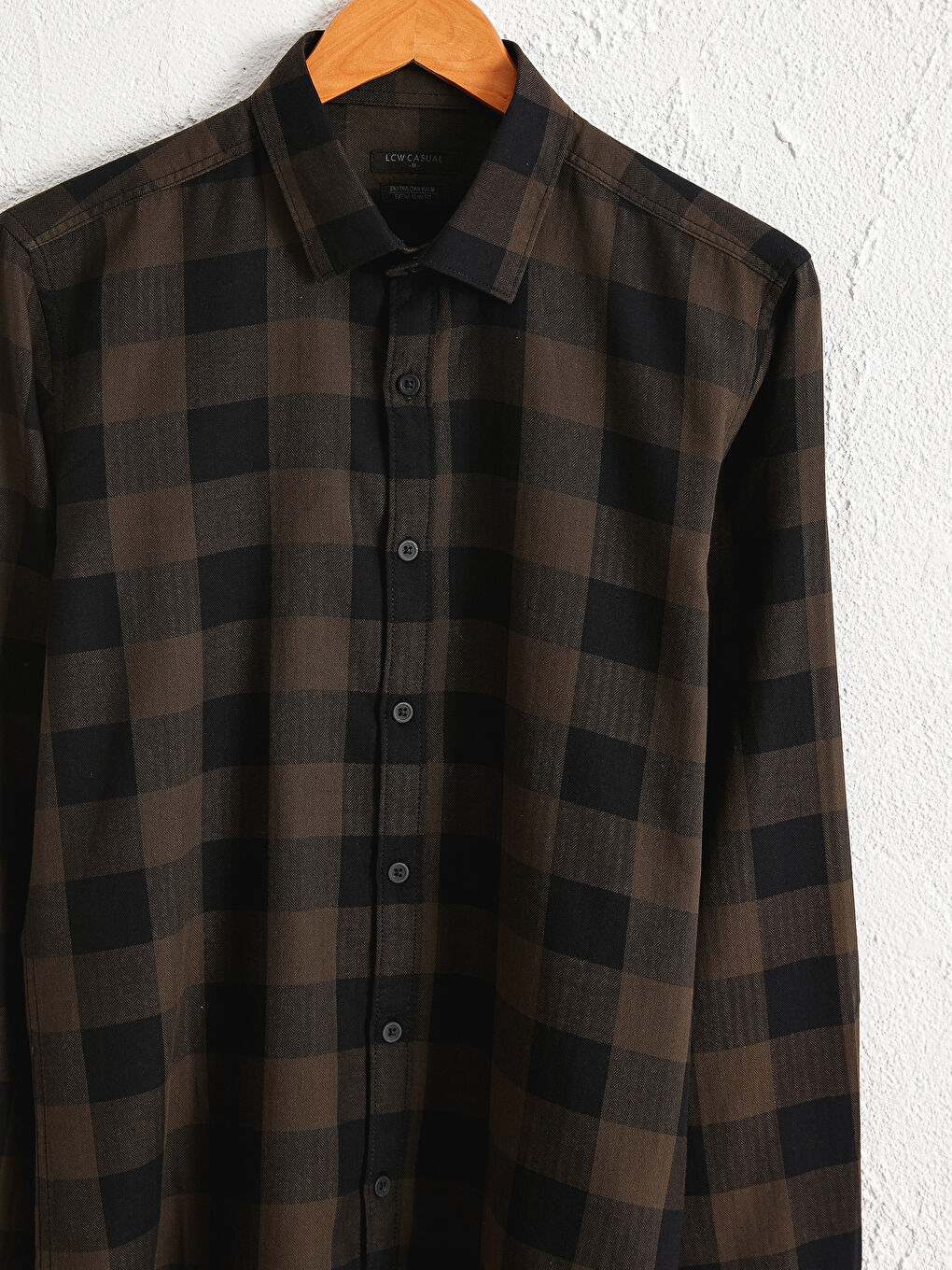 XSIDE Extra Slim Fit Long Sleeve Plaid Men's Lumberjack Shirt -0W1396Z8-LMU