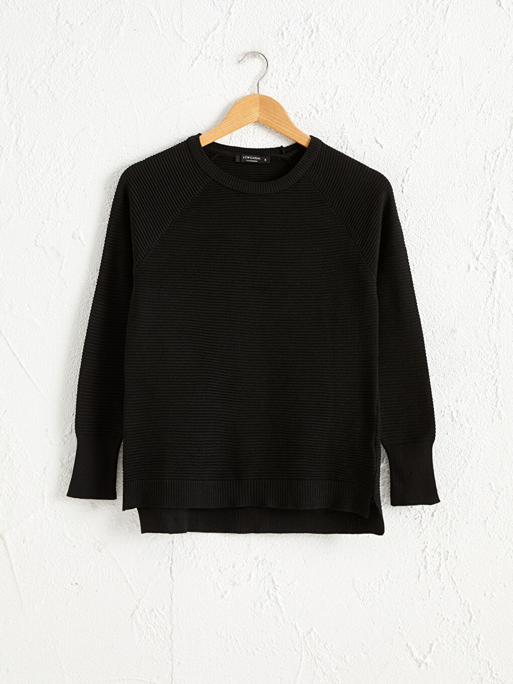 Crew Neck Long Sleeve Women Slim Knitwear Sweater