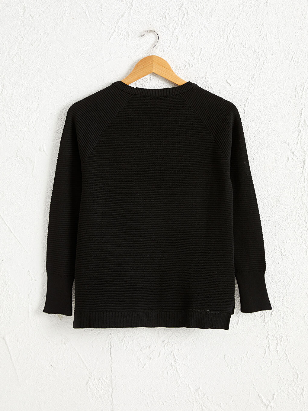 Crew Neck Long Sleeve Women Slim Knitwear Sweater-2