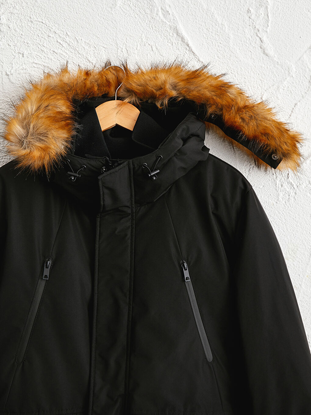 Standard Fit Heavy Coat with Hood-3