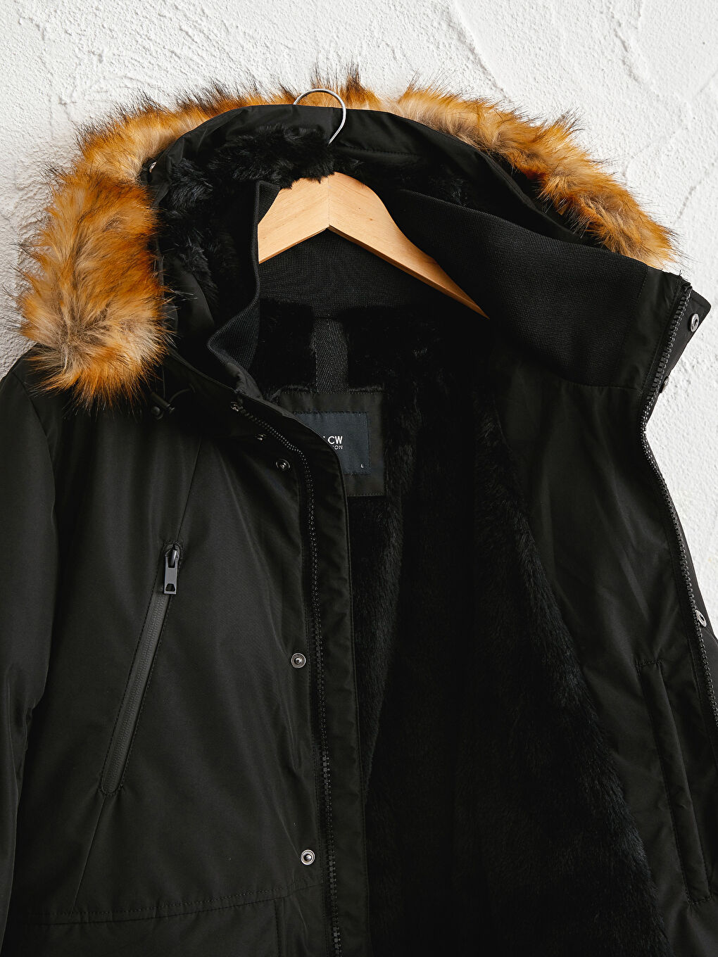 Standard Fit Heavy Coat with Hood-4