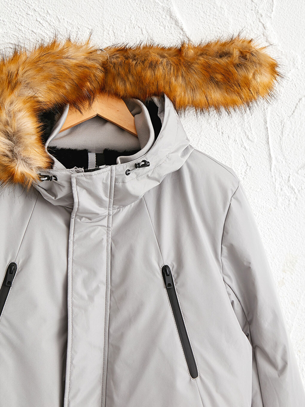 Standard Fit Heavy Coat with Hood-3