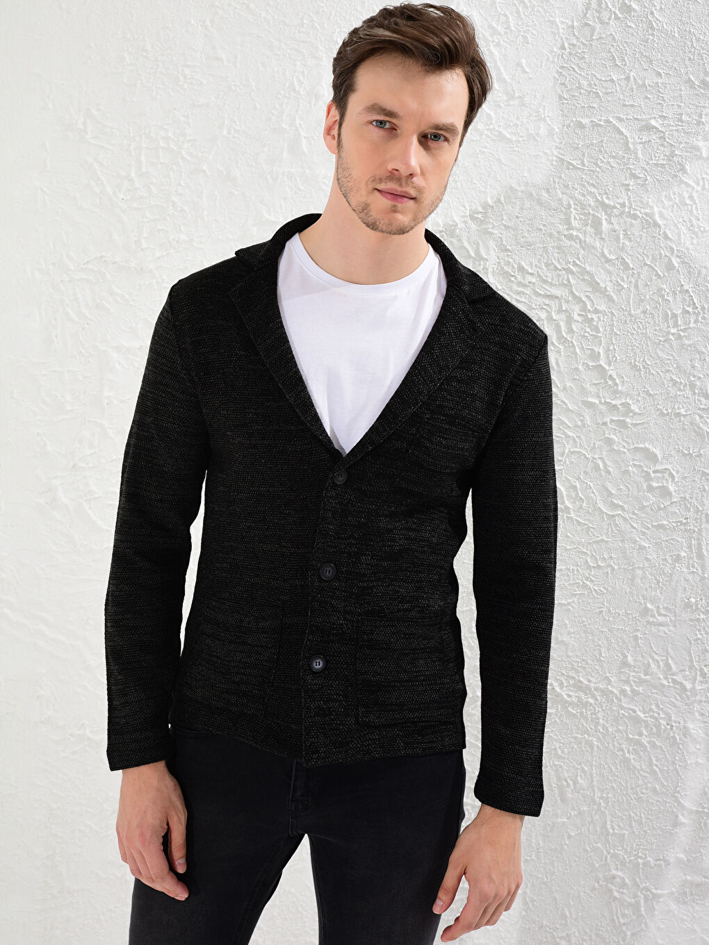 V-Neck Tricot Cardigan
