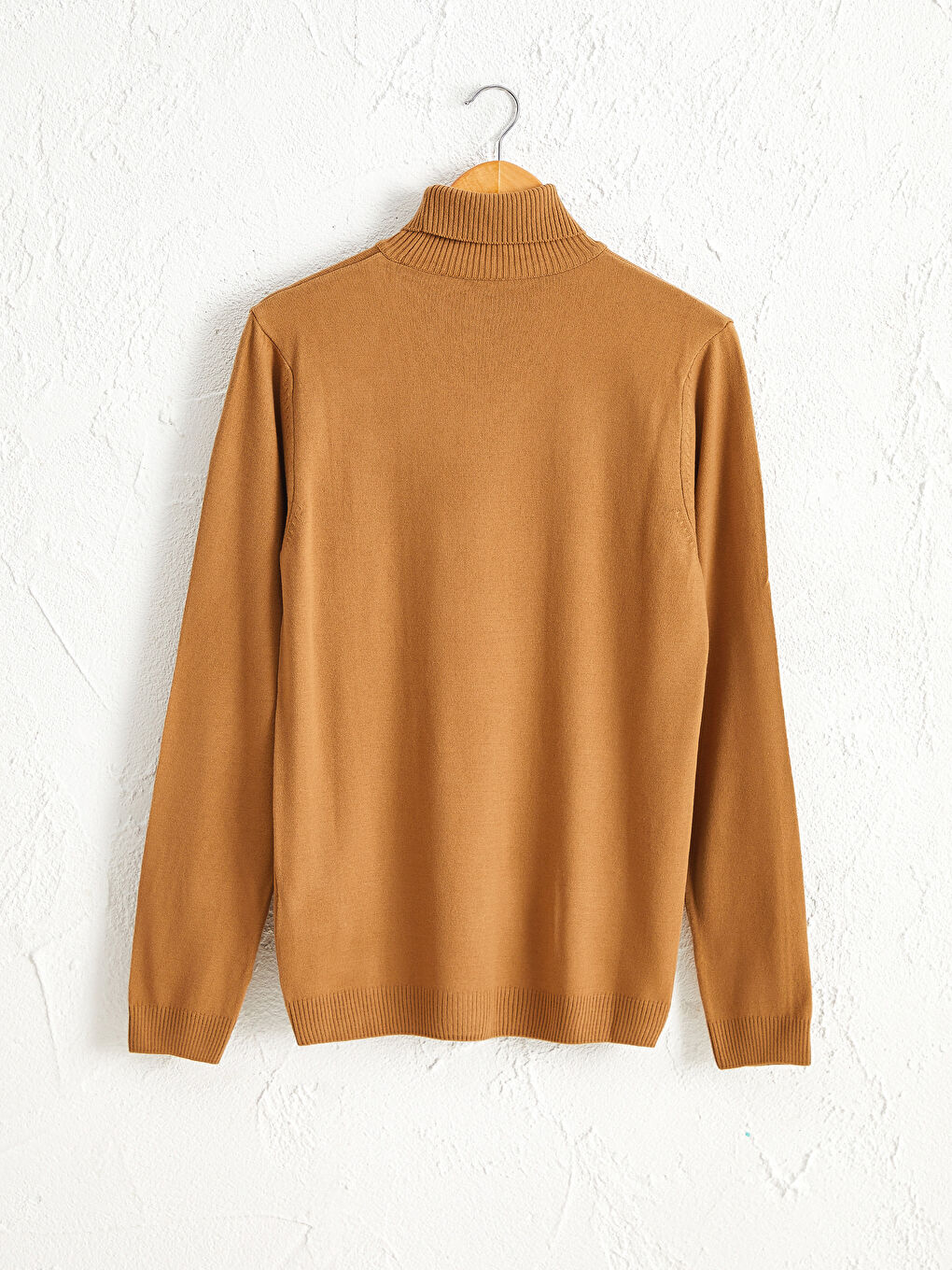 биік жағалы жұқа трикотаж жемпір-1