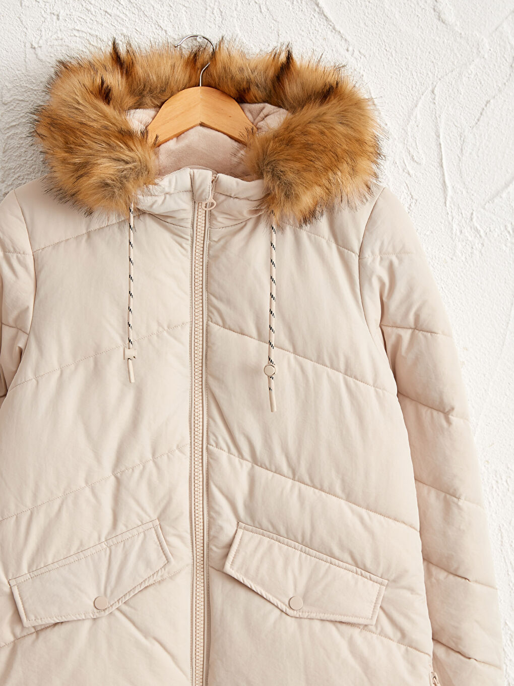 Χοντρό Φουσκωτό Μπουφάν Με Κουκούλα-4