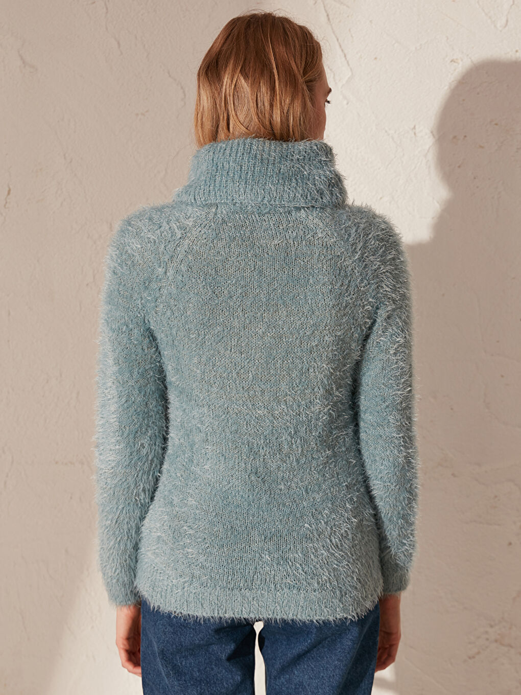 Cowl Neck Straight Long Sleeve Women's Knitwear Sweater-2