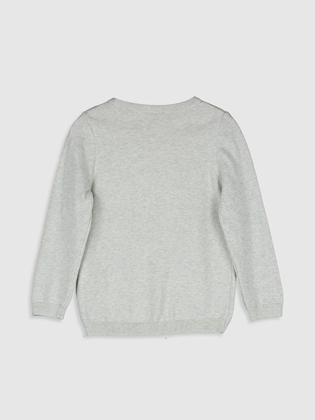 Beyaz Bisiklet Yaka Uzun Kollu Kız Çocuk Kazak-2