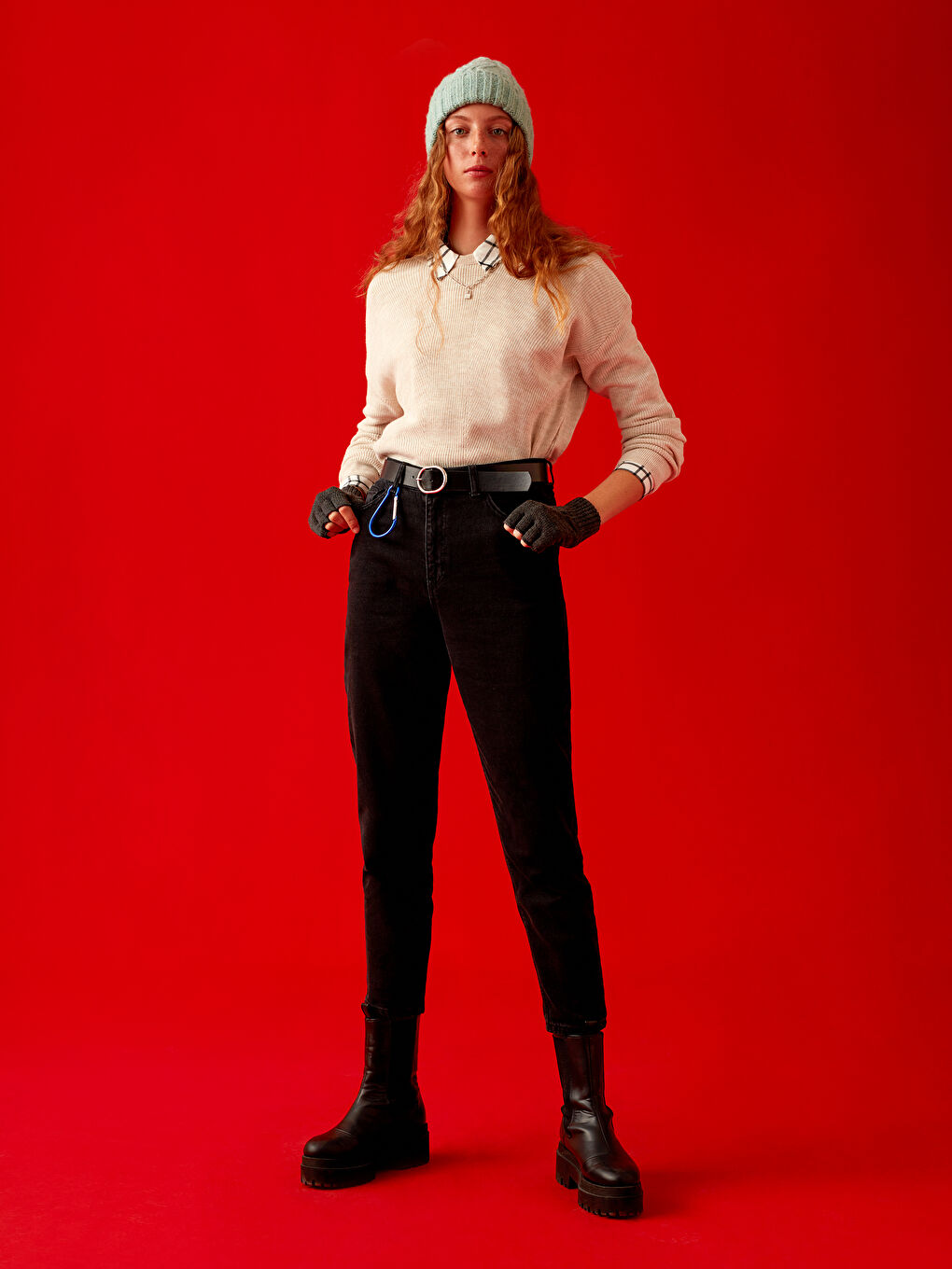 Pull-over en Tricot Oversize pour Femmes à Col Rond