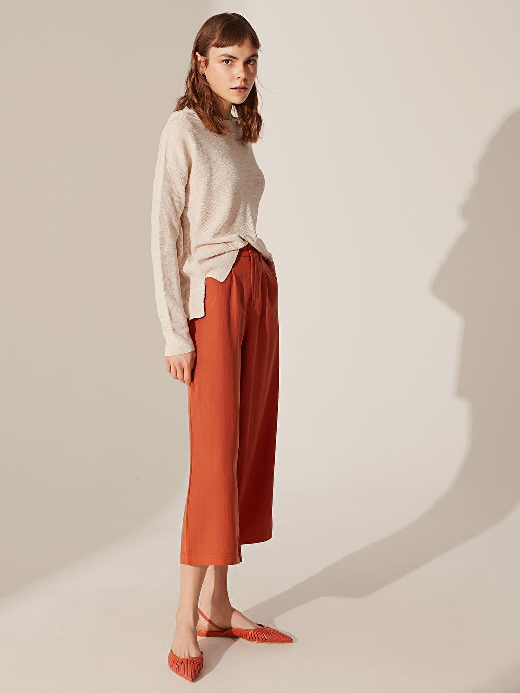 Pull-over en Tricot Oversize pour Femmes à Col Rond-3