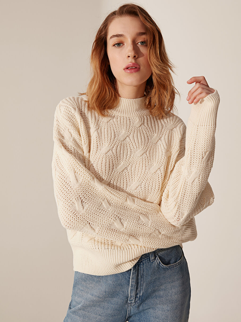 Selbstgemusterter Strickpullover