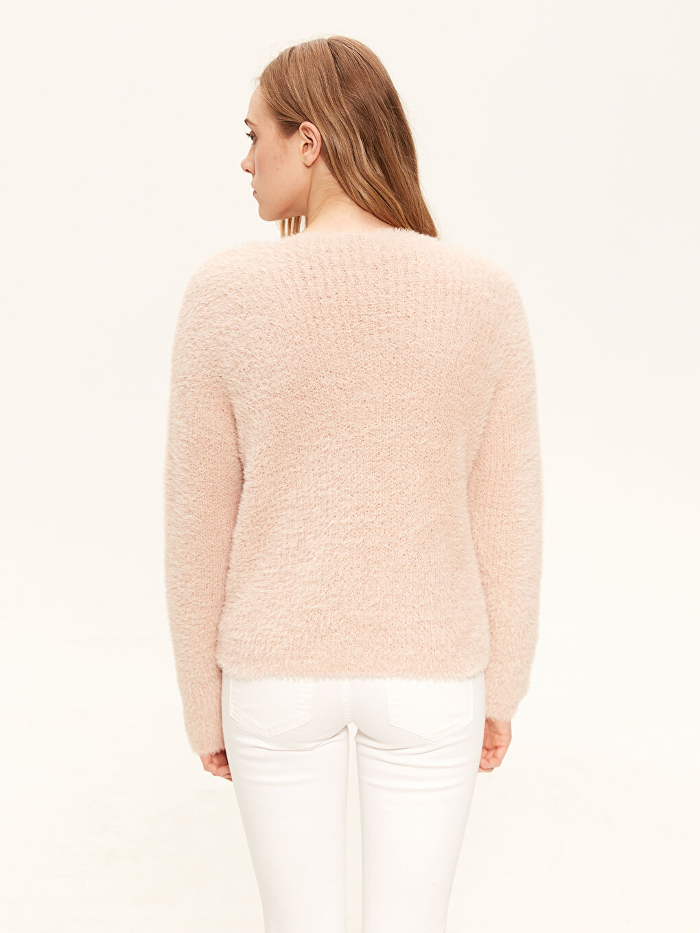 Πουλόβερ Tricot με Λεπτομέρειες Glitter και Γούνα-3