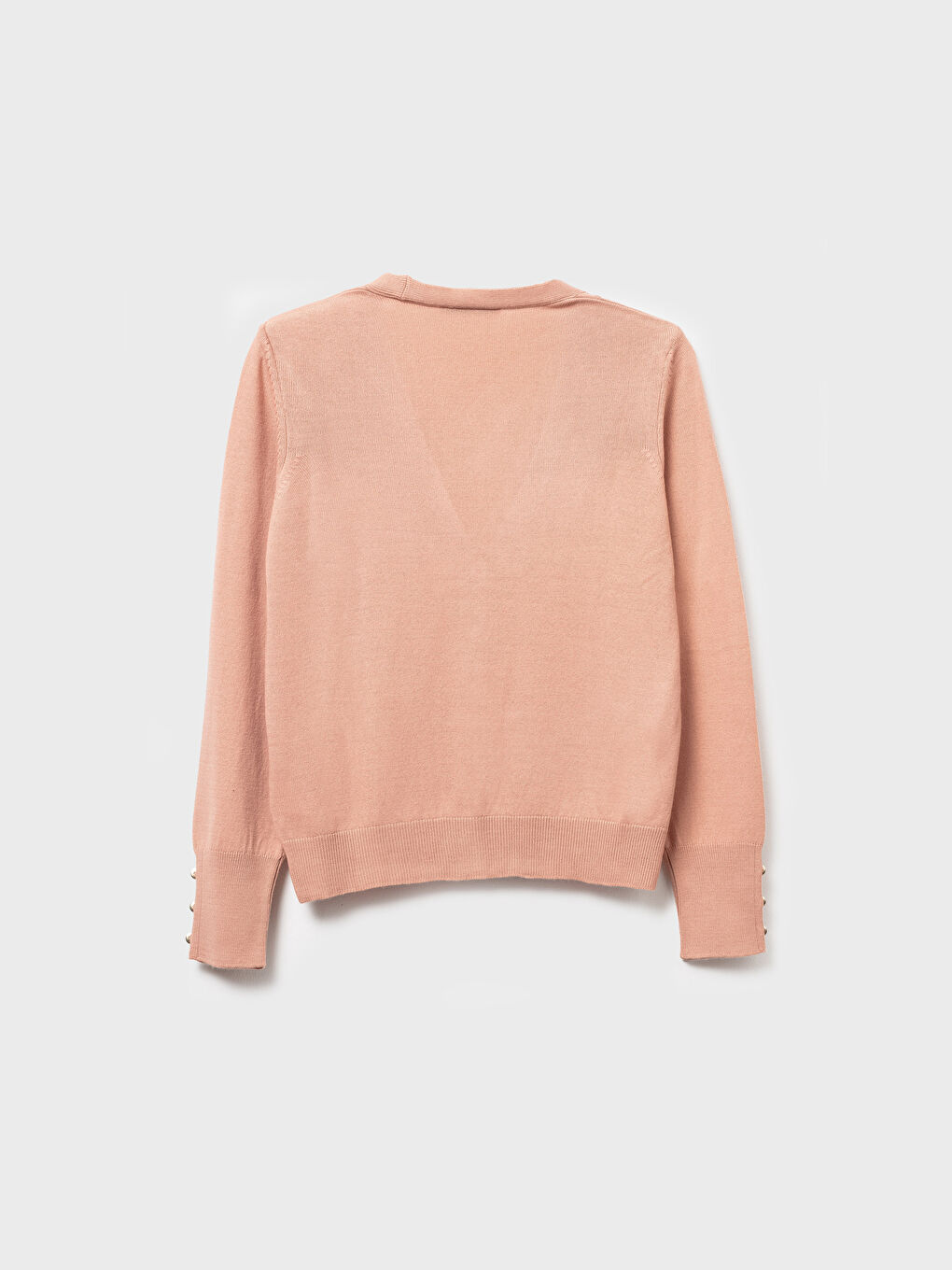 كارديجان تريكو بياقة على شكل حرف V وأكمام طويلة للسيدات-1