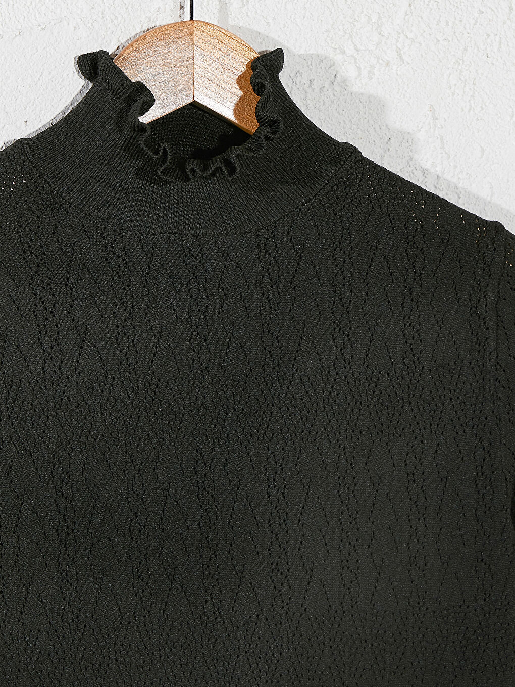 Ruffled Lightweight Tricot Jumper-1