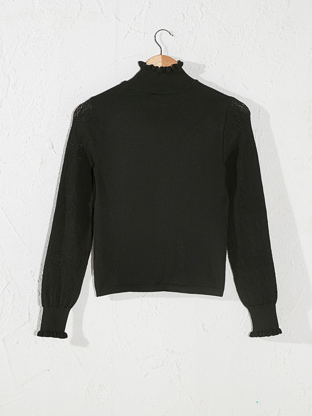 Ruffled Lightweight Tricot Jumper-2