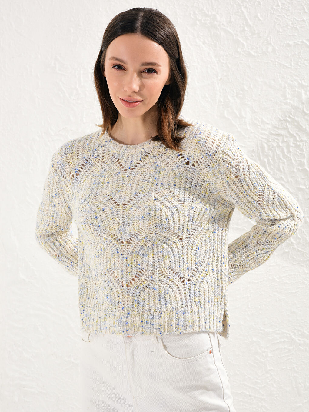 Πλεκτό Πουλόβερ Με Σχέδια Tricot