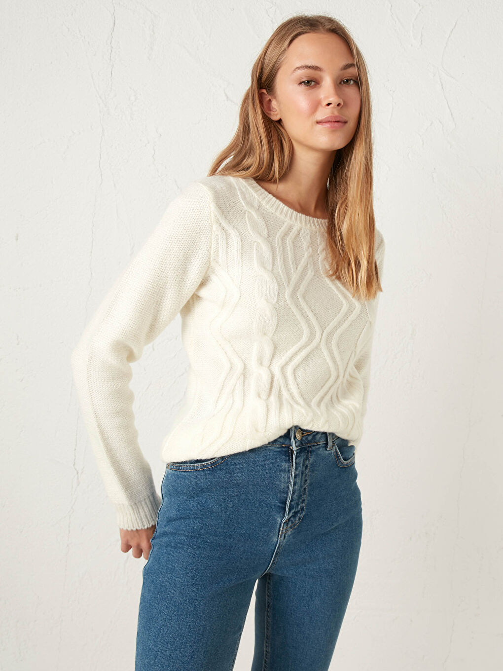 Self-Patterned Tricot Jumper-2