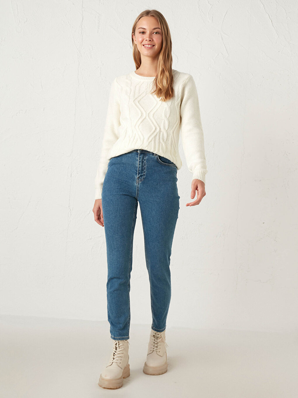 Self-Patterned Tricot Jumper-5