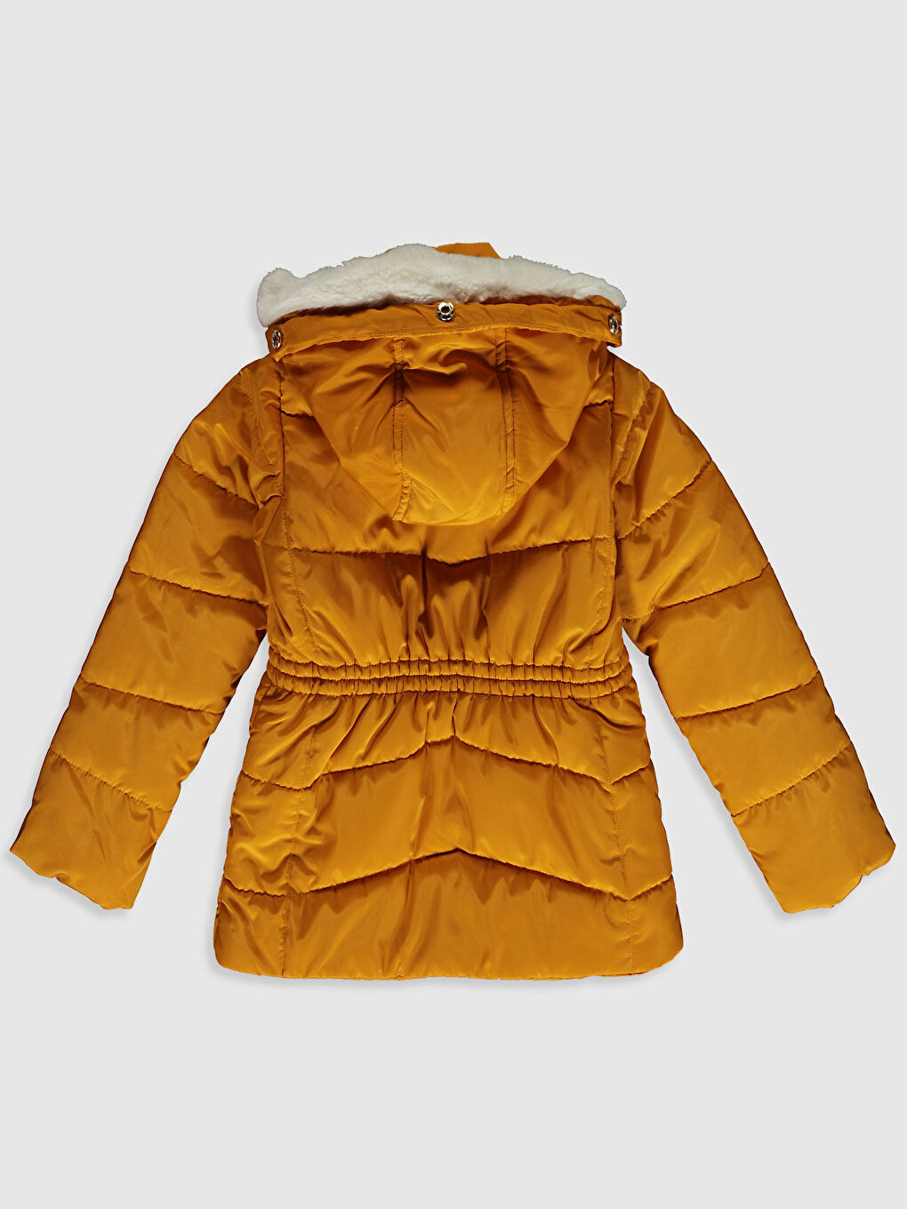 Girl Feather Hooded Coat-1