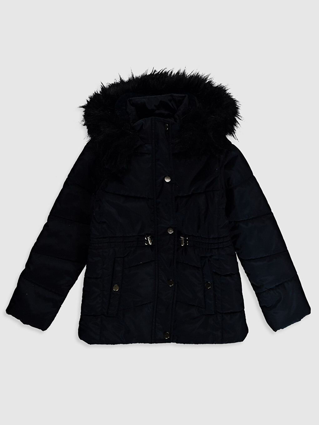 Girl Feather Hooded Coat