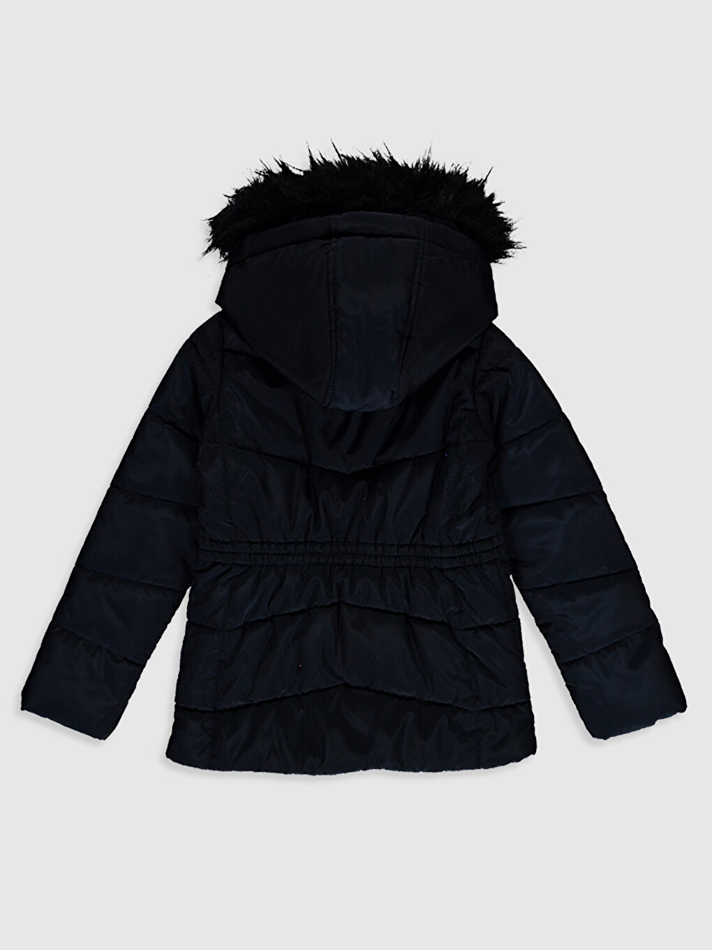 Girl Feather Hooded Coat-1