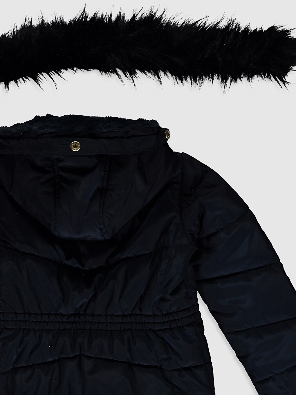 Girl Feather Hooded Coat-2