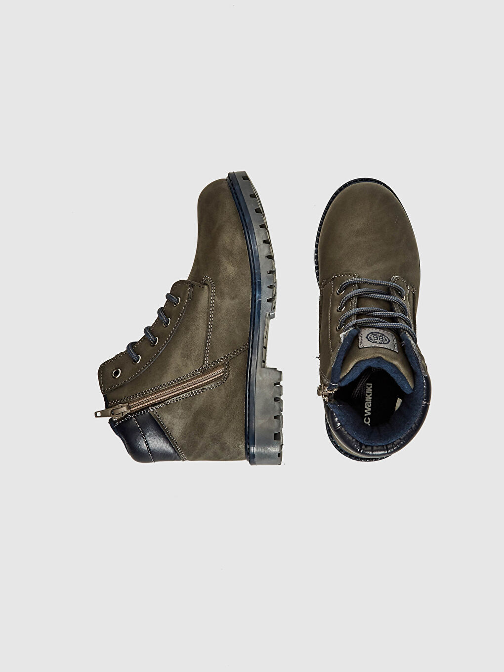 Antrasit Erkek Çocuk Bağcıklı Bot-2