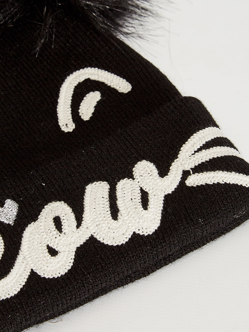 Girl's Tricot Beret with Pompoms-1