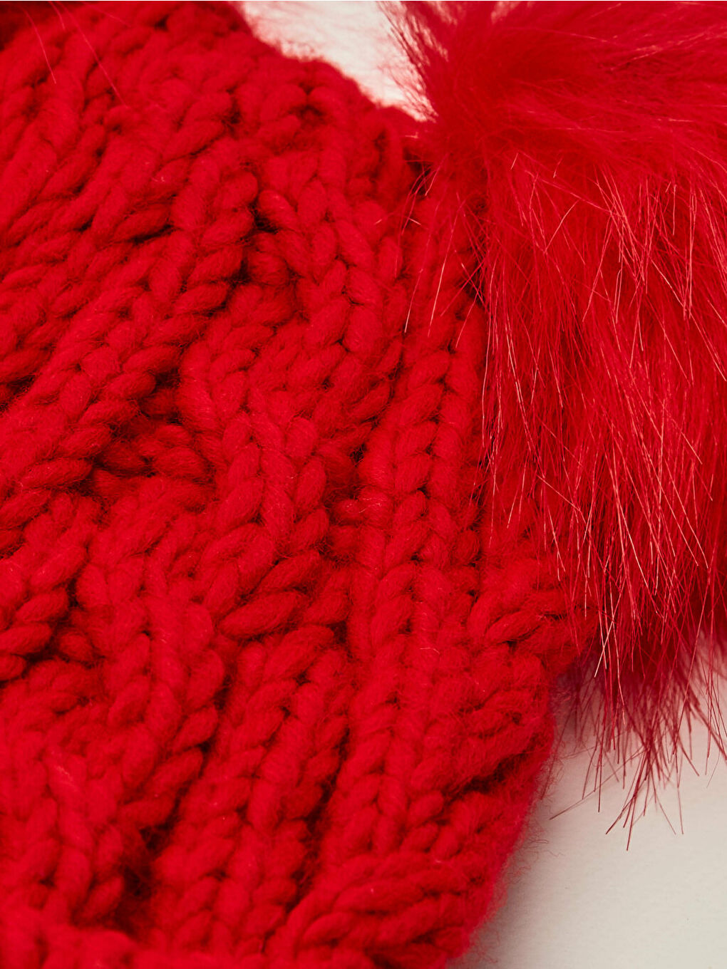 Girl's Tricot Beret with Pompoms-1