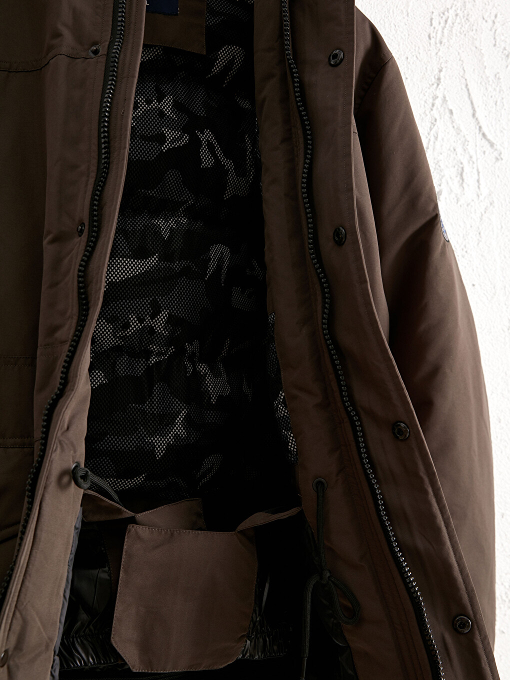 Comfortable Fit Fur Parka with Hood-2