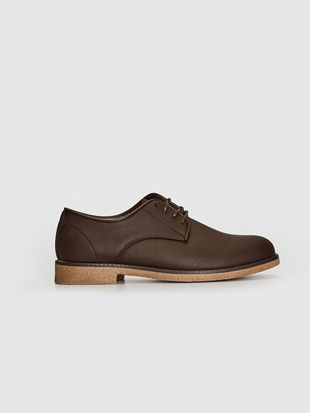 Kahverengi Erkek Klasik Derby Ayakkabı-1