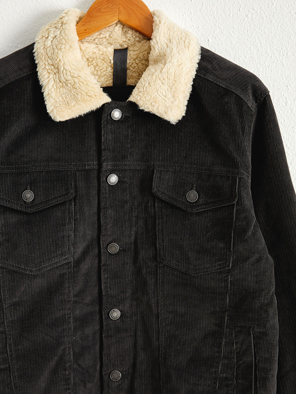 Velvet Coat with Plush Fur Collar-8