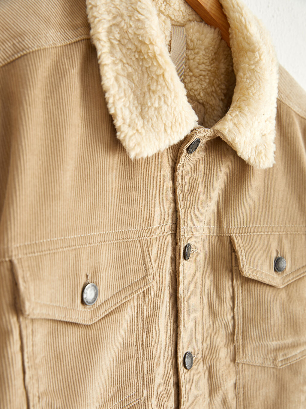 Velvet Coat with Plush Fur Collar-1