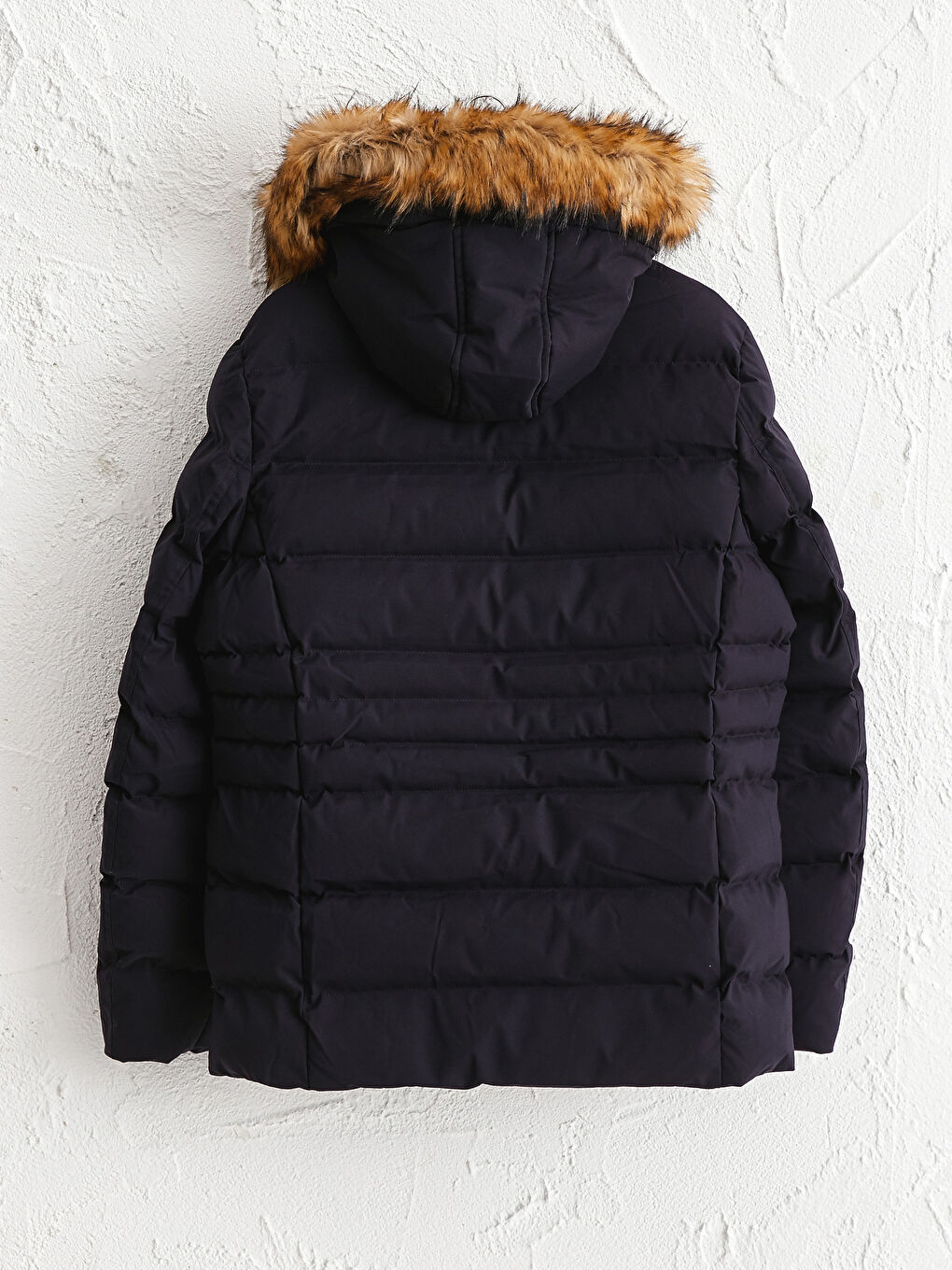 Пуховик с воротником-трубой-1