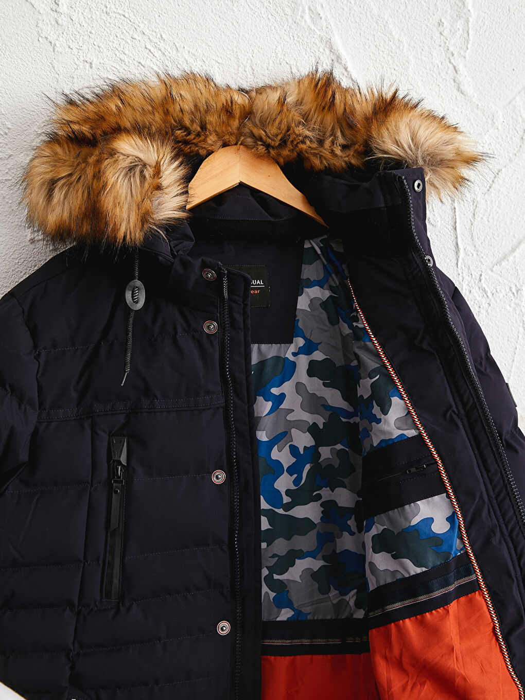 Пуховик с воротником-трубой-4