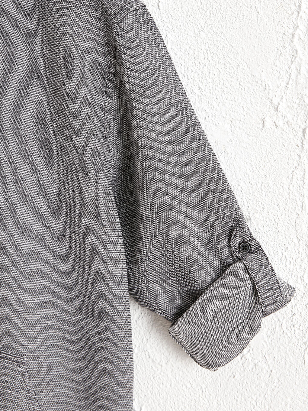 Түзу пішімді твил мақта жейде-3