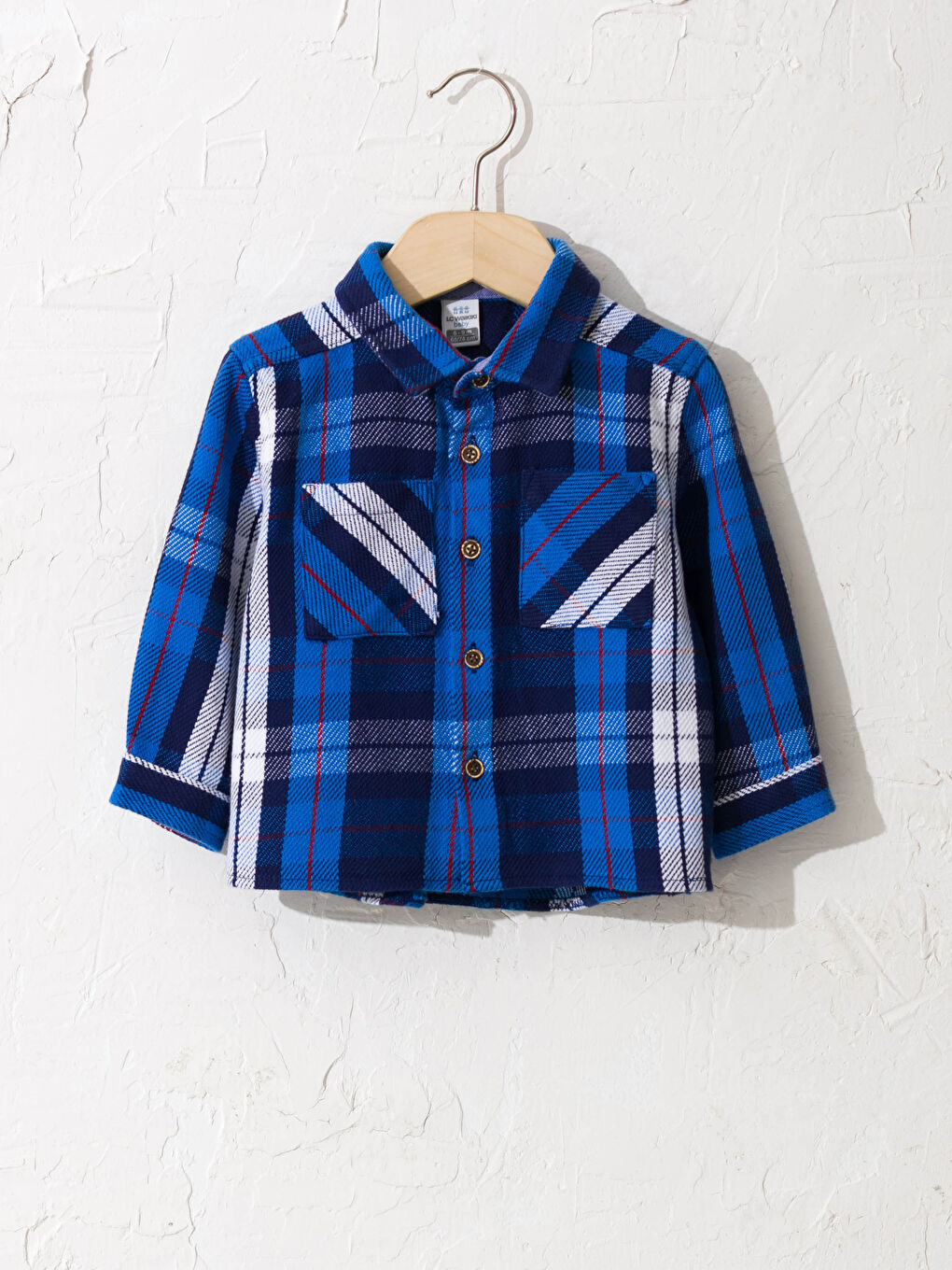 Рубашка в клетку с капюшоном для малыша мальчика-2