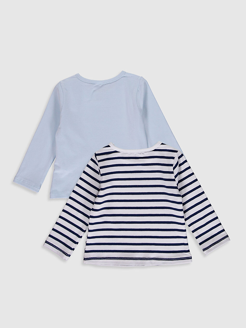 Crew Neck Long Sleeve Printed Baby Boys' T-Shirt 2 Pack-1